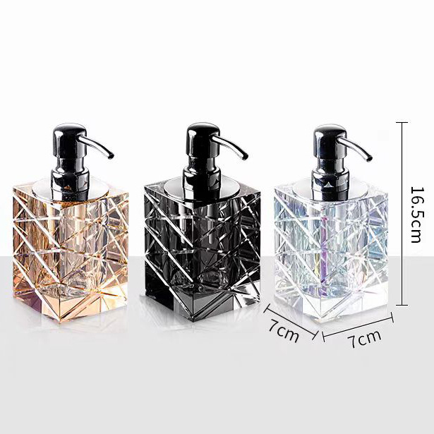Luxury Skincare Containers - Moderner Minimalistischer Kristallglas-Behälter Luxuriöser Badezimmer-Pumpspender Hautpflege-Lotion