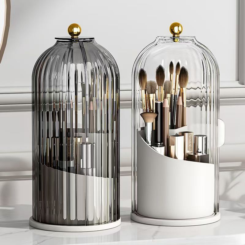 Luxury Skincare Containers - 360 ° Rotierender Make-up-Pinselhalter mit Deckel,