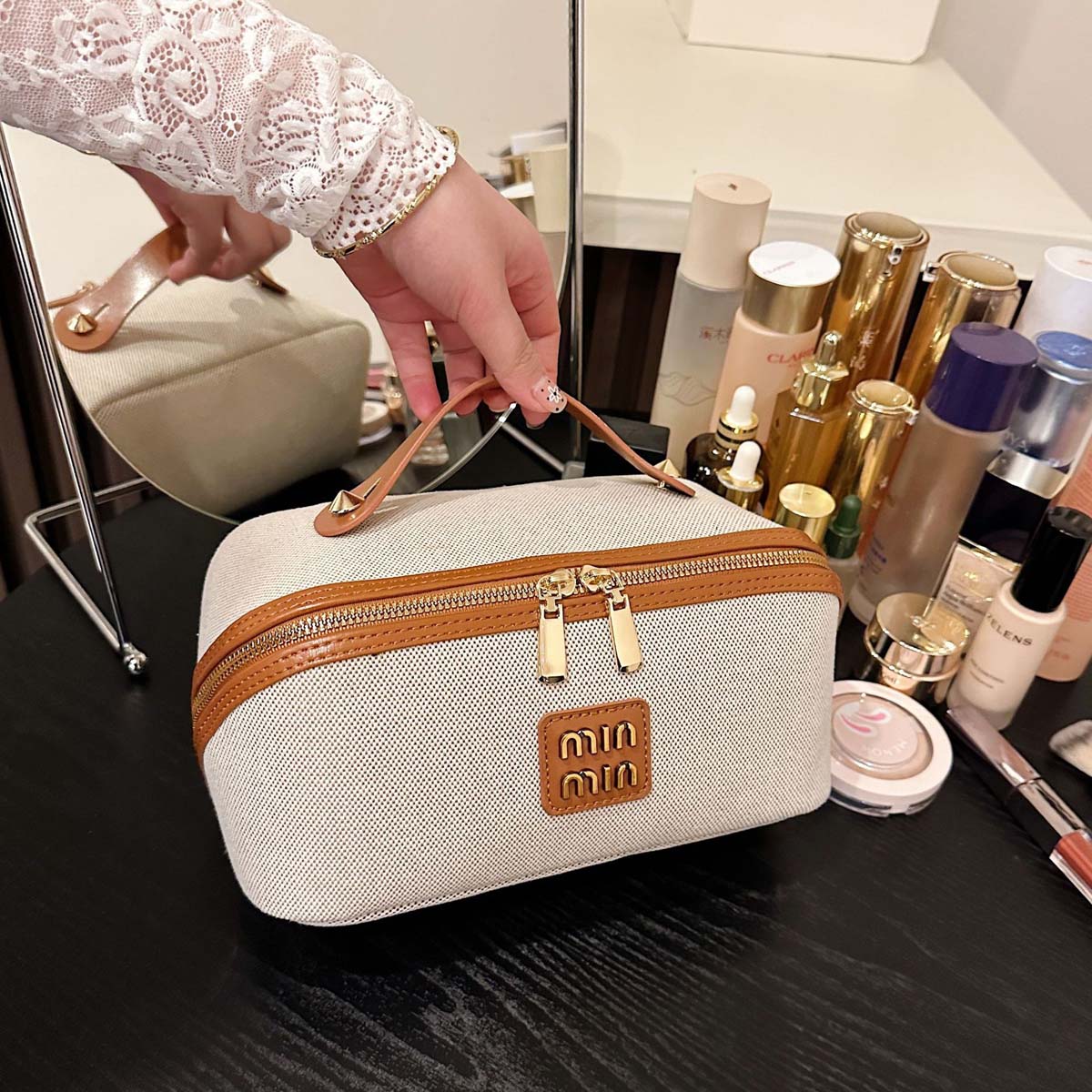 Kosmetiktasche - Retro-Luxus-M – High Luxury Skincare Bewertung und Preis